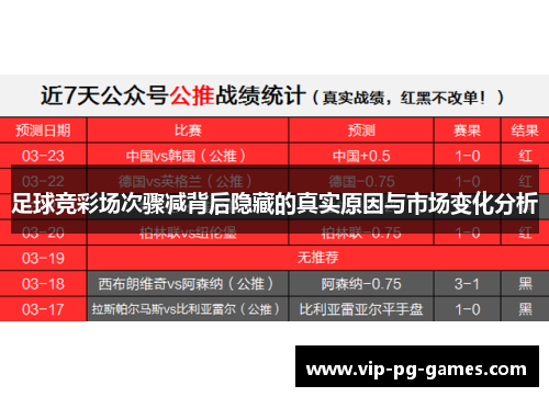 足球竞彩场次骤减背后隐藏的真实原因与市场变化分析